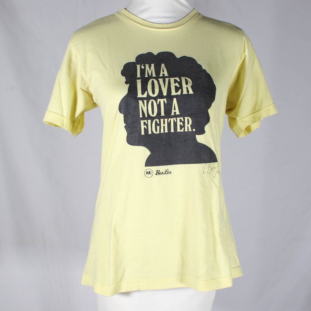 Rare Ben Lee Silhouette Lover Tee Light Yellow Autograph T Shirt